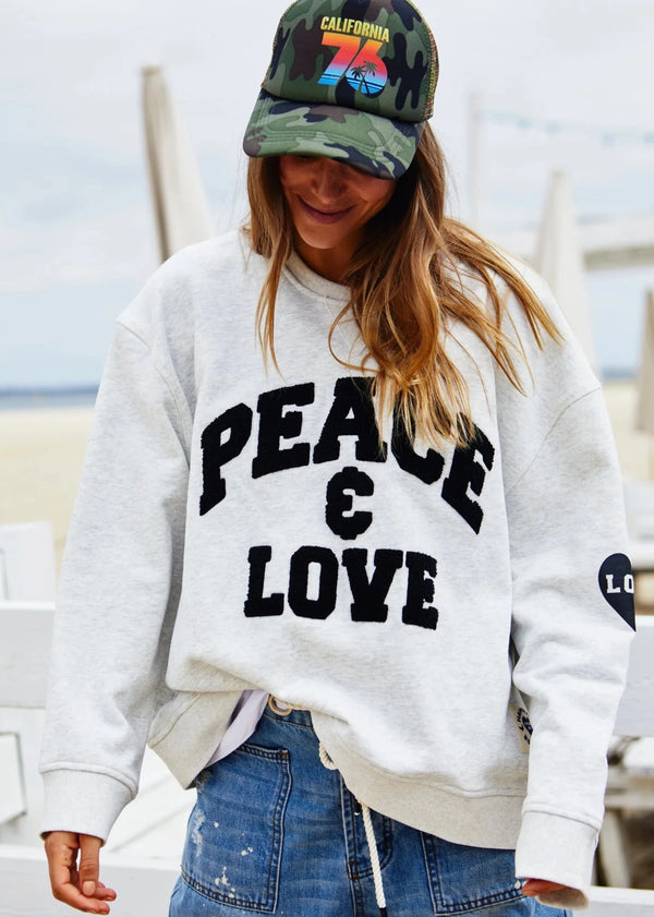 Peace and Love - Light Grey