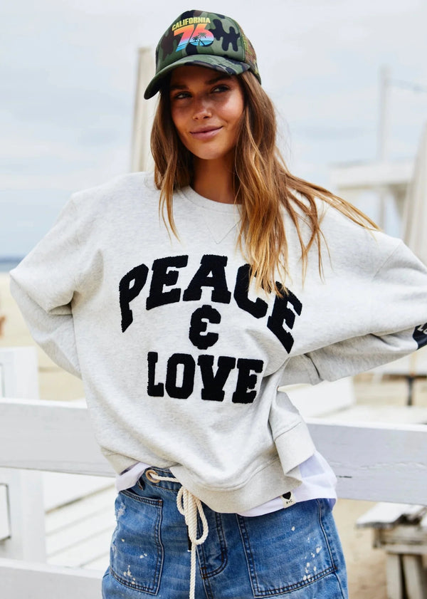 Peace and Love - Light Grey