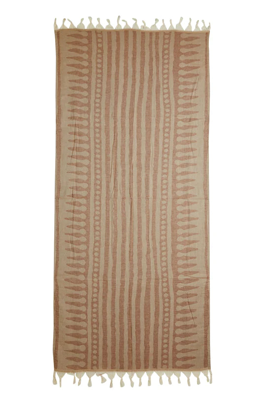 Stripe Turkish Towel - Brown