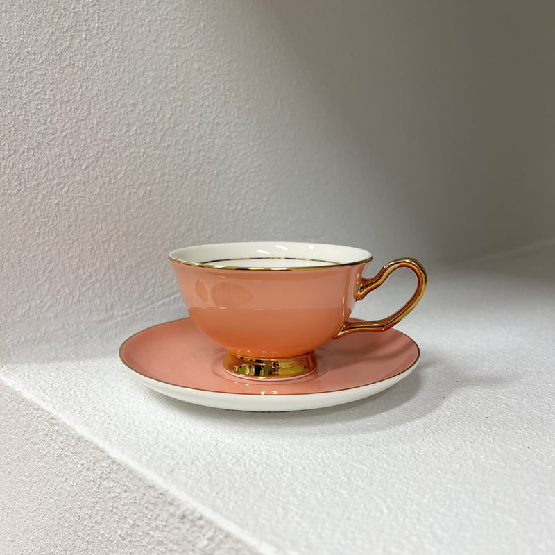 Pale Pink Teacup and Saucer