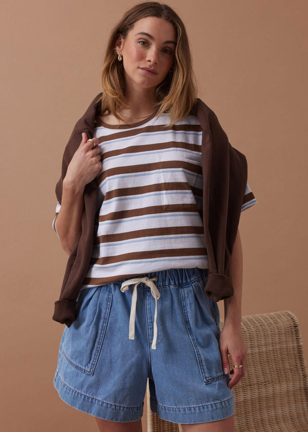 Darcy Relaxed Denim Short - Mid Blue Wash