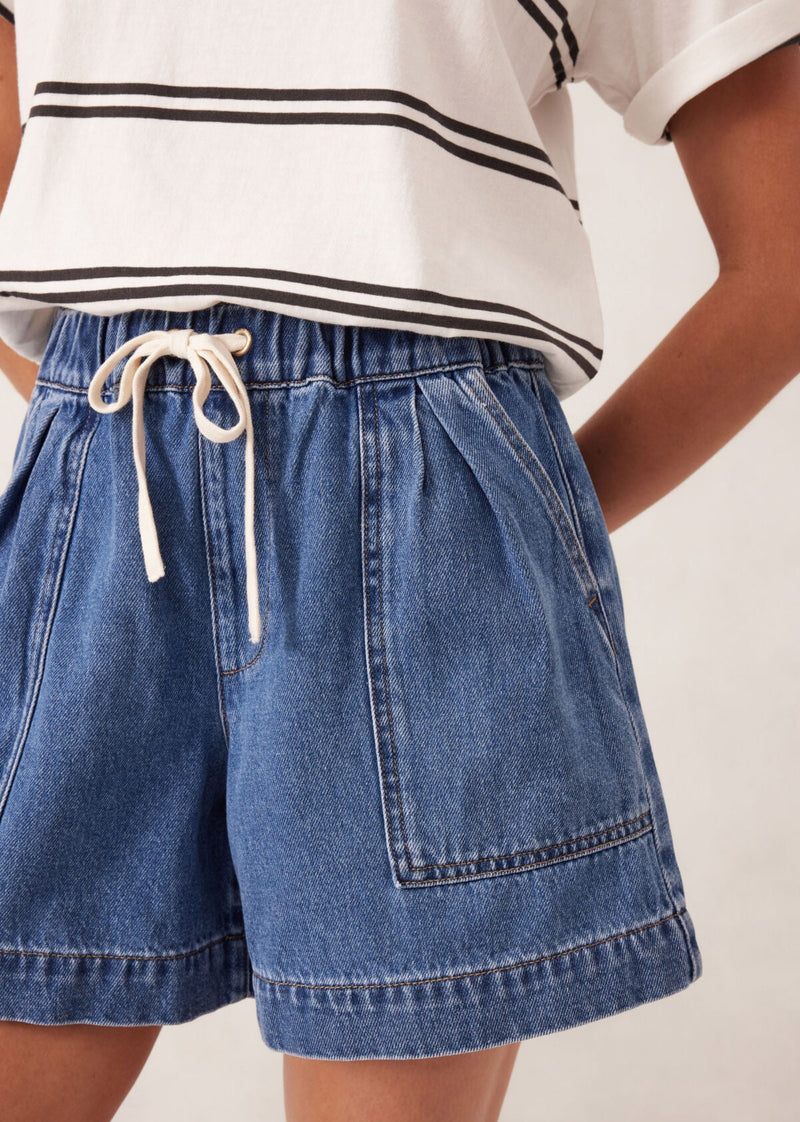 Darcy Relaxed Denim Short - Washed Indigo