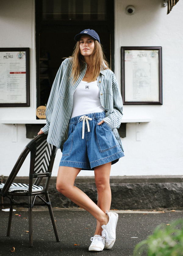 Darcy Relaxed Denim Short - Washed Indigo
