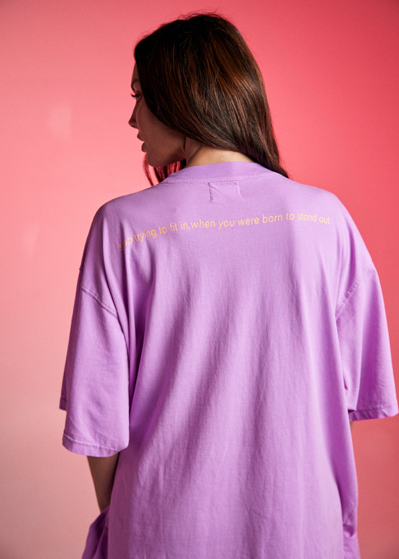 The Stand Out Tee - Fluro Purple