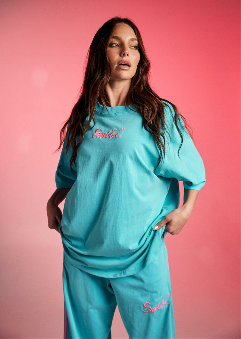 The Stand Out Tee - Fluro Blue