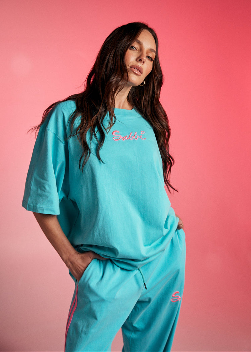 The Stand Out Tee - Fluro Blue