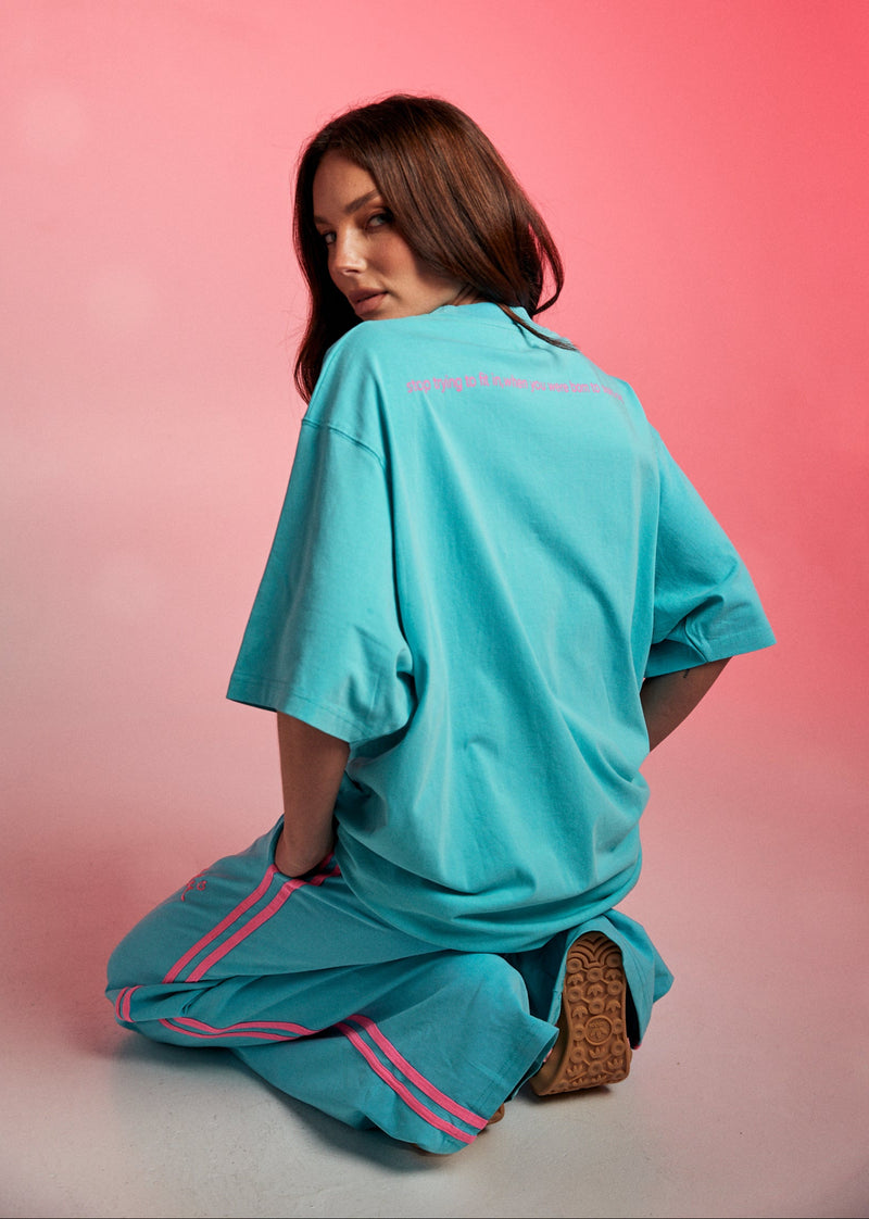 The Stand Out Tee - Fluro Blue