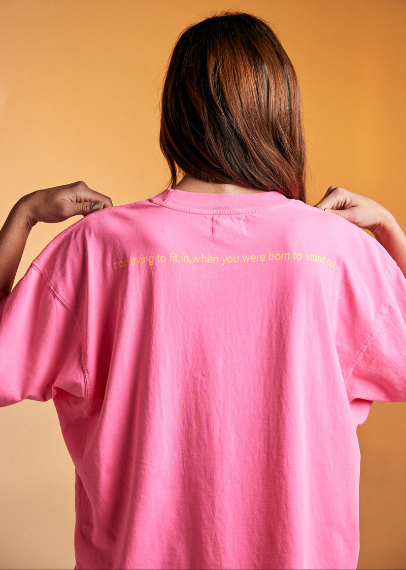 The Stand Out Tee - Fluro Pink