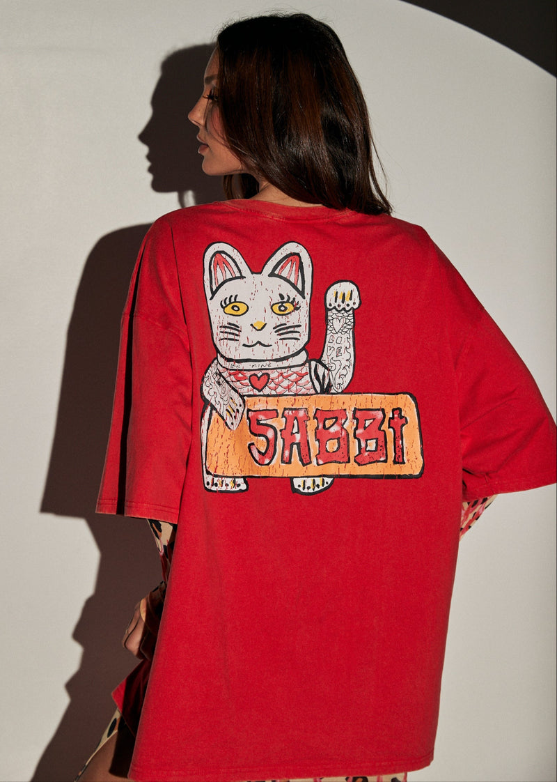 The Champagne Tattoo Tee - Red