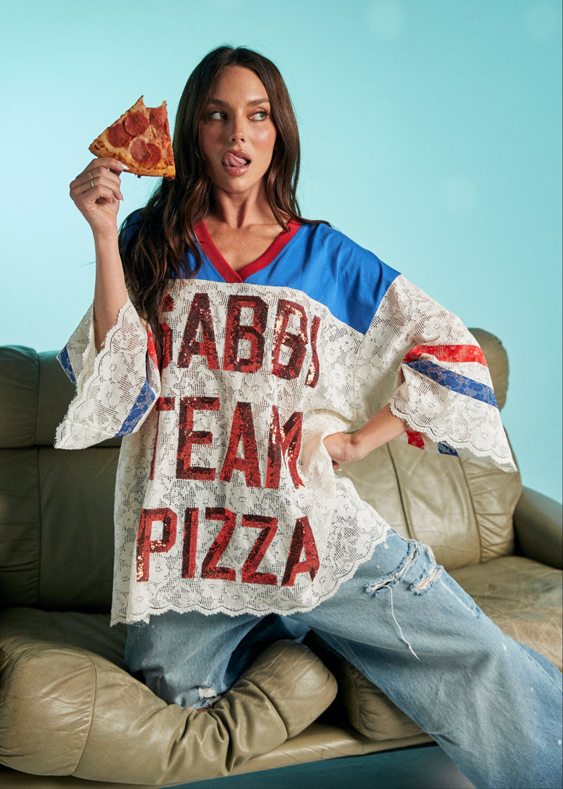 The Team Pizza Lace Jersey - Blue/White