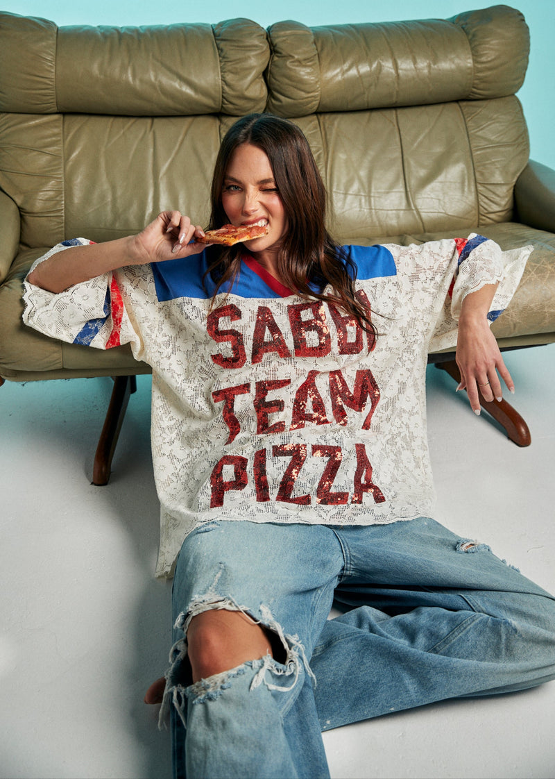 The Team Pizza Lace Jersey - Blue/White