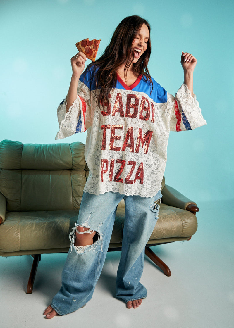 The Team Pizza Lace Jersey - Blue/White