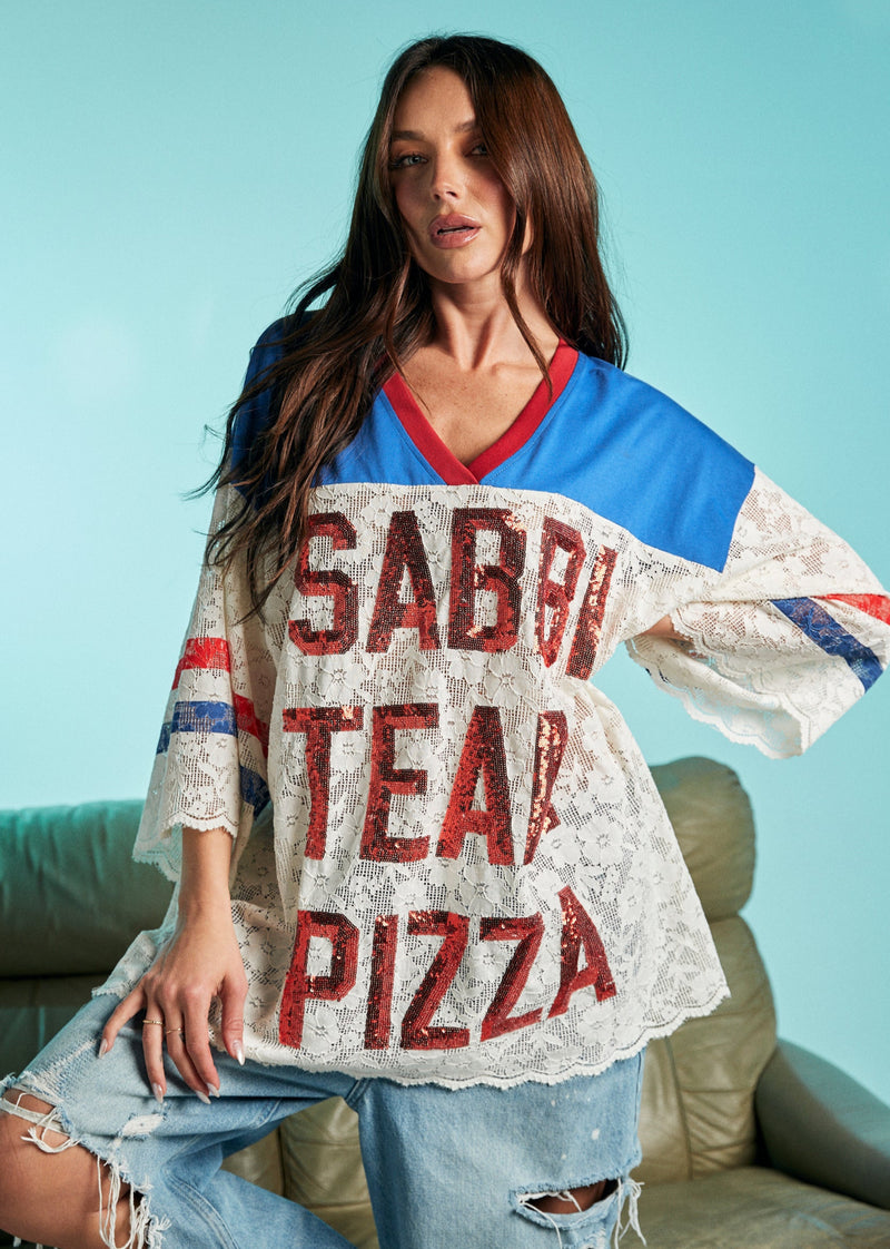 The Team Pizza Lace Jersey - Blue/White