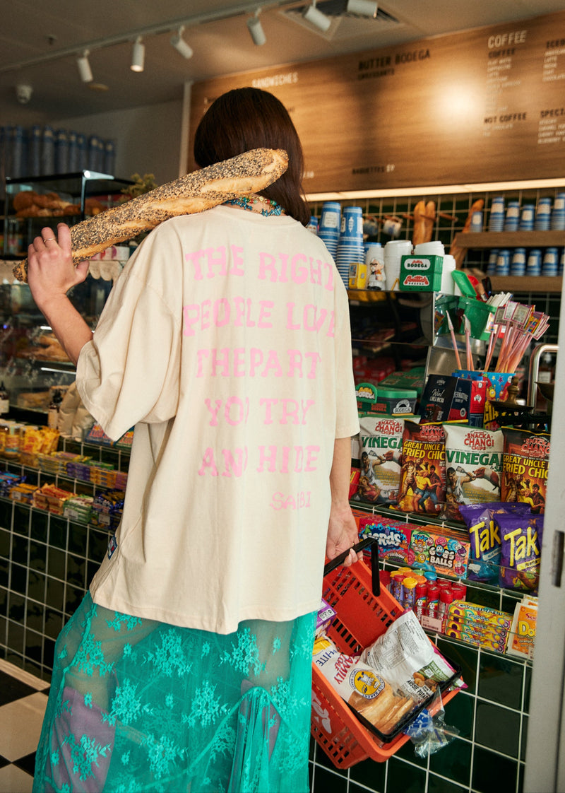 The Very Oversized Self Love Club Tee - Off White
