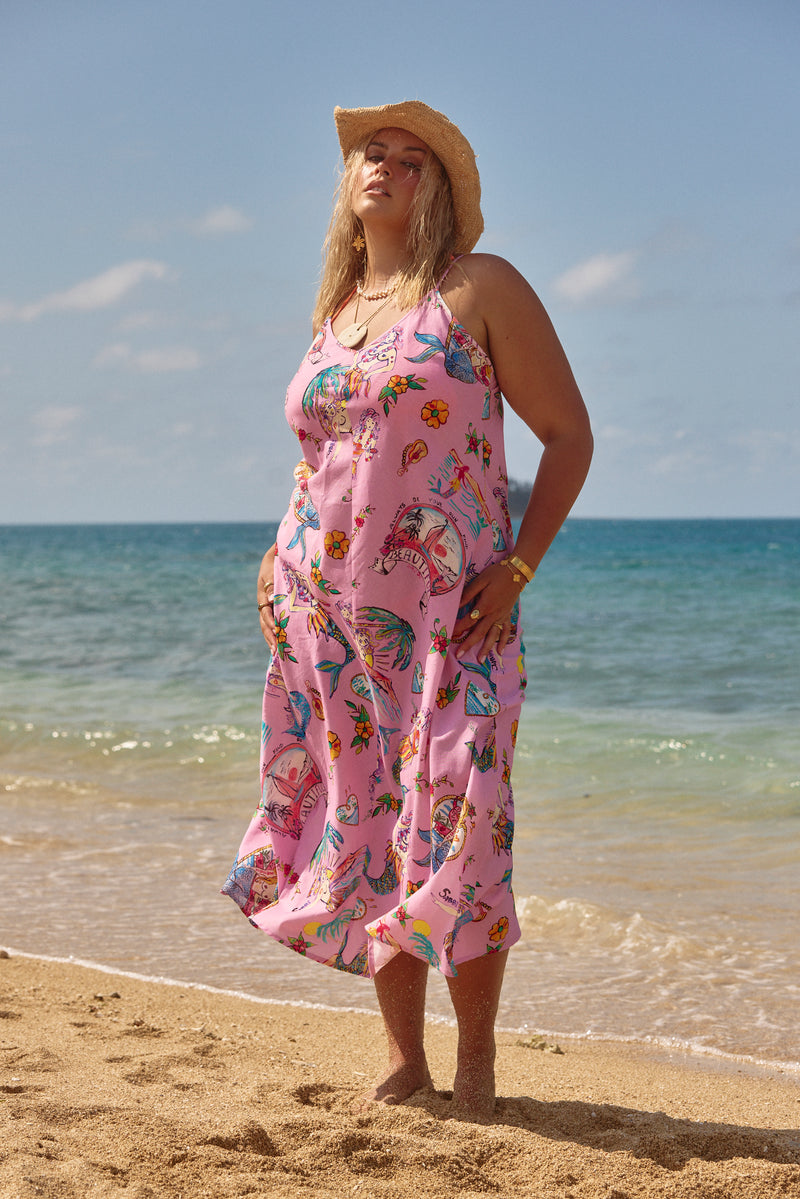 The You're Beautiful Maxi Dress - Pink