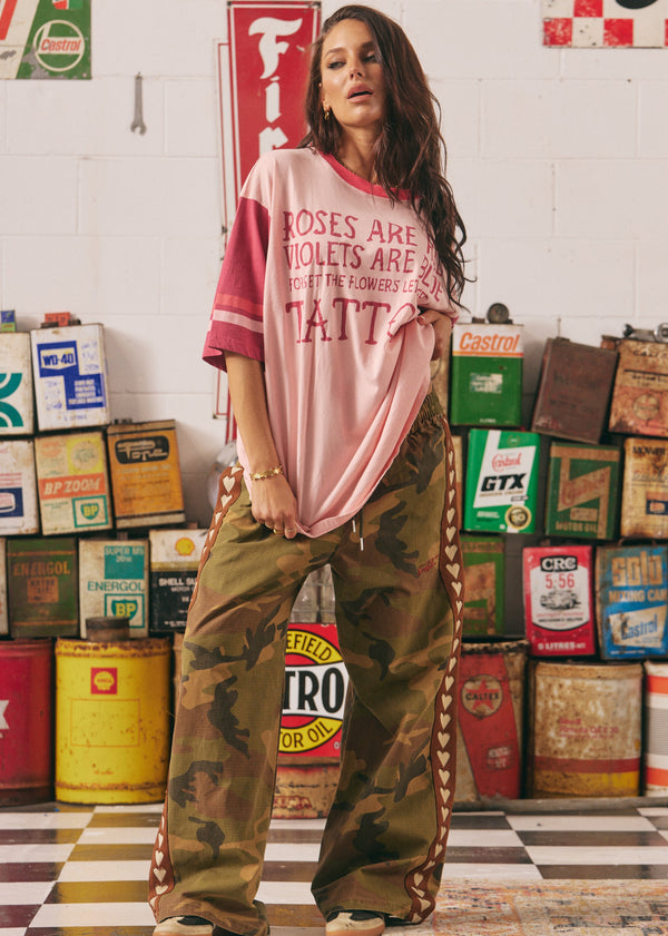 The Tattoo + Roses Tee - Pink