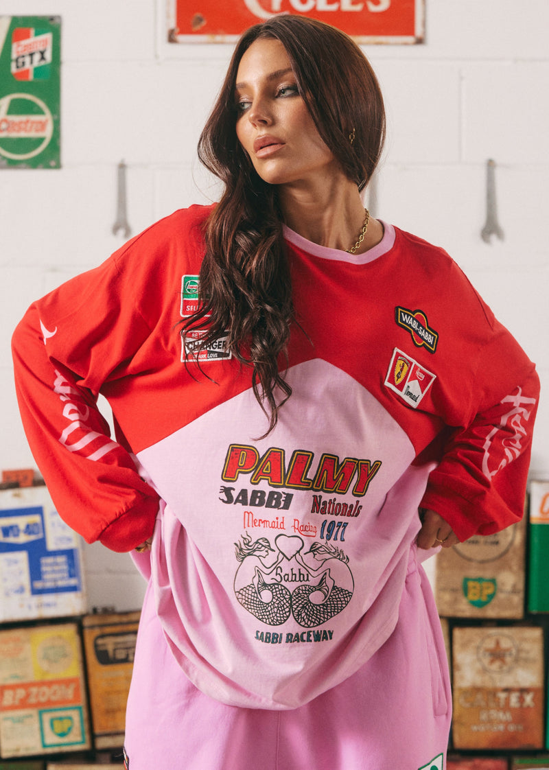 The Mermaid Racing LONG SLEEVE SHIRT - Pink