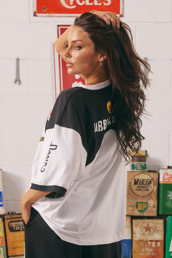 The Very Oversized Mermaid Racing Tee - Black