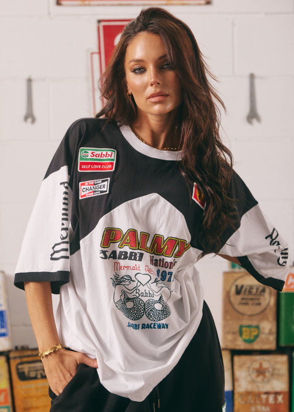 The Very Oversized Mermaid Racing Tee - Black