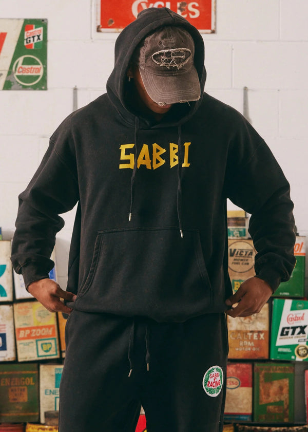 The Be Kind Hoodie - Acid Wash Black