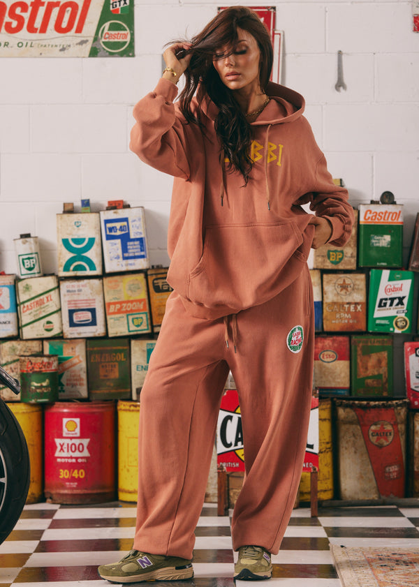 Wide Leg Sweat Pants - Terracotta