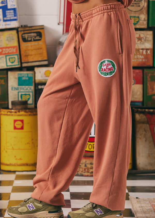 Wide Leg Sweat Pants - Terracotta