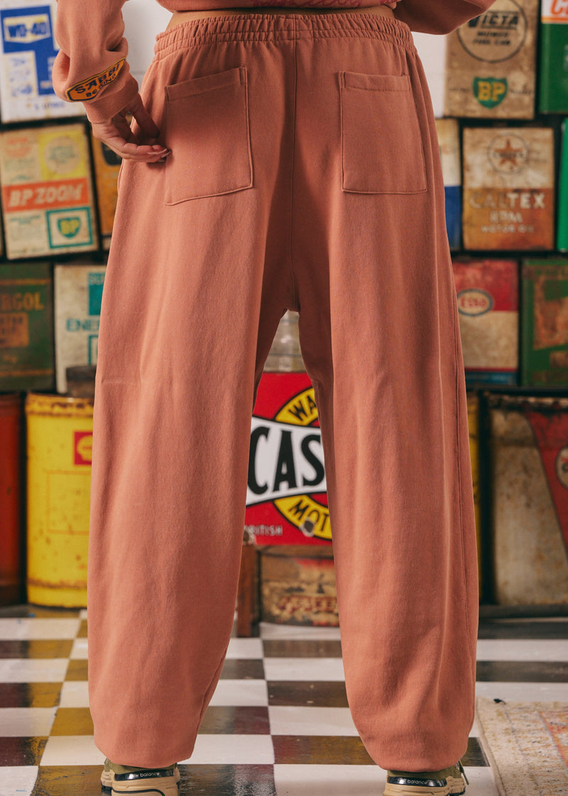 Wide Leg Sweat Pants - Terracotta