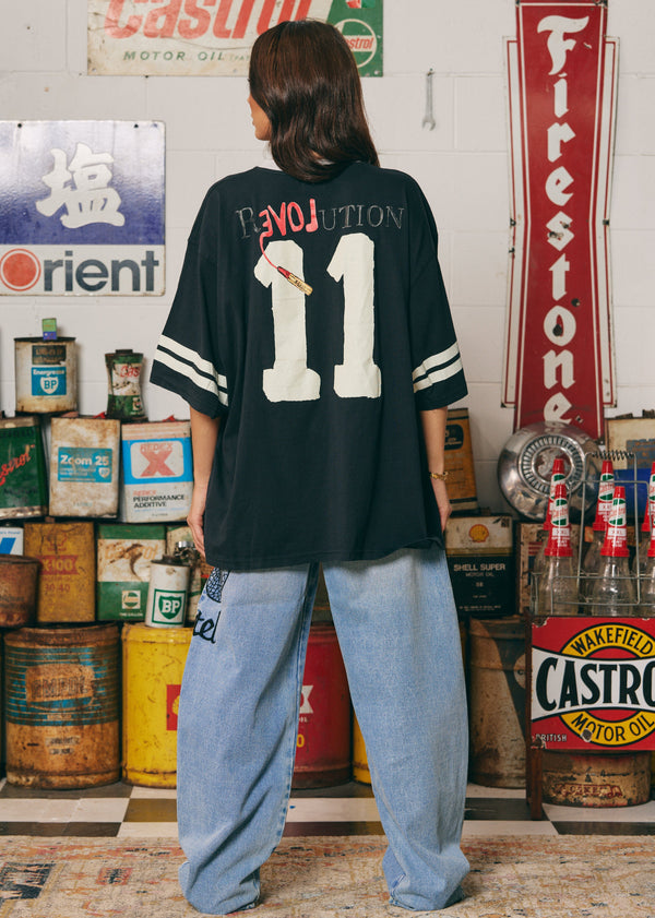 The Very Oversized Love Revolution Tee - Black