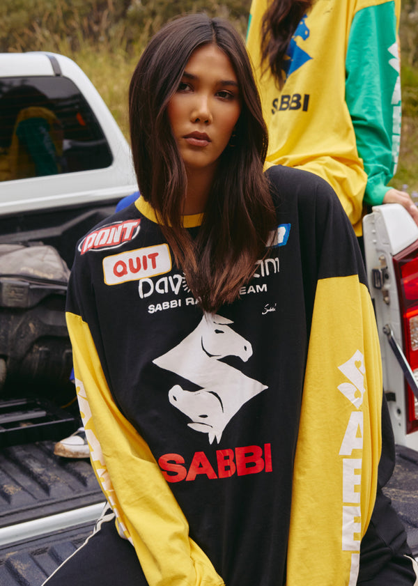 The Don't Quit Your Daydream Long Sleeve - Black & Yellow