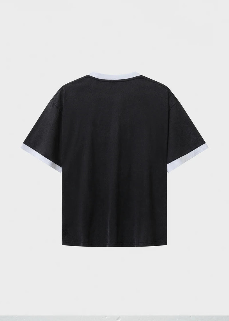 Bone Classic Ringer Tee - Black/White