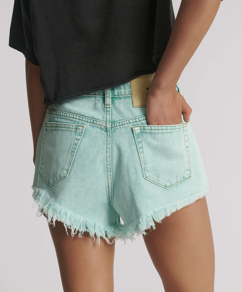 Mint Renegades High Waist Denim Short