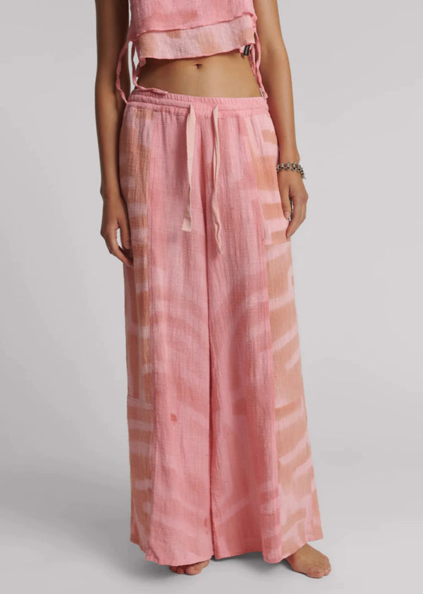 Moai Hand Painted Muslin Palazzo Pants