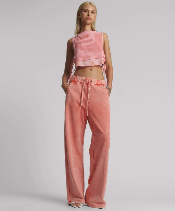 Hyper Coral Wide Leg Pant