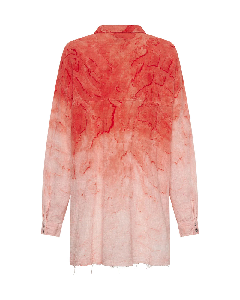 Hand Painted Sunset Muslin Longline Shirt