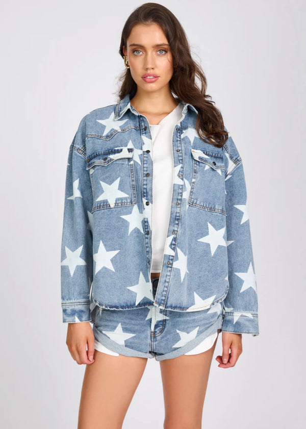 Daria Denim Shacket - Starwash