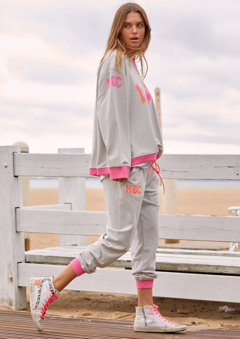 Soft Grey/Pink 1986 Track Pant