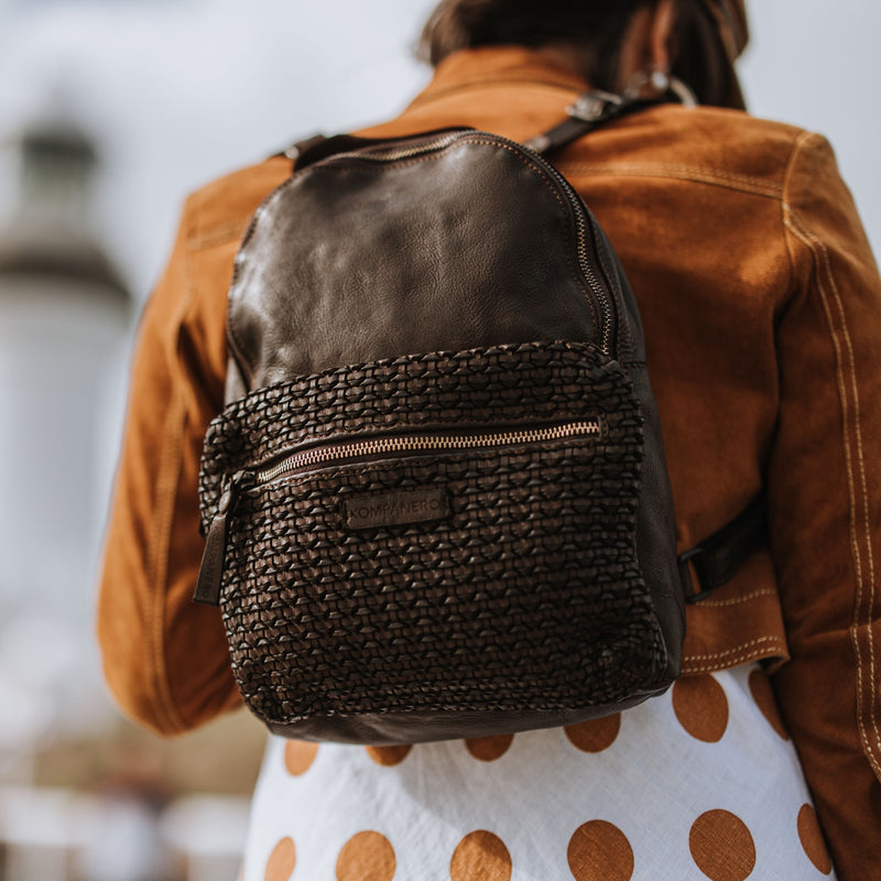 dallas vegan leather backpack Dallas Leather Backpack – LITTLE HIAWATHA