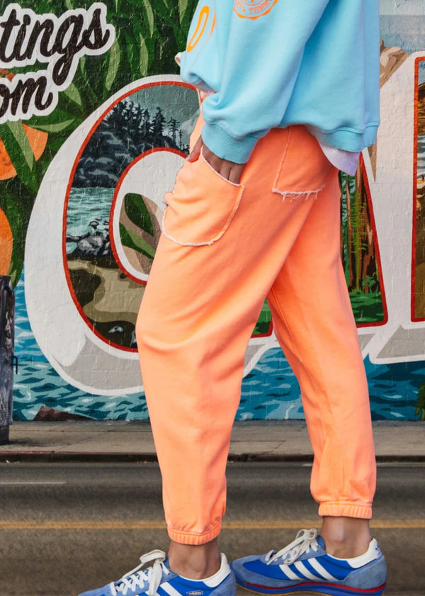 Capri Orange Track Pant