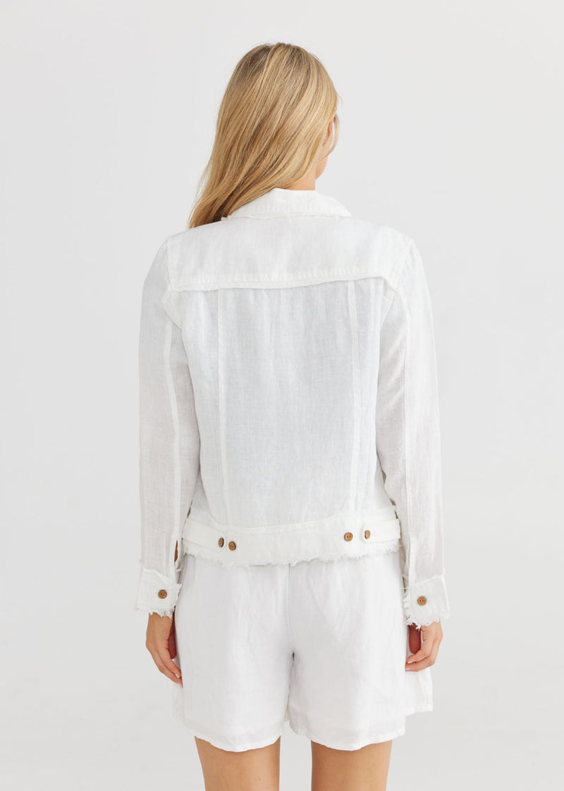 Monza Linen Jacket - White