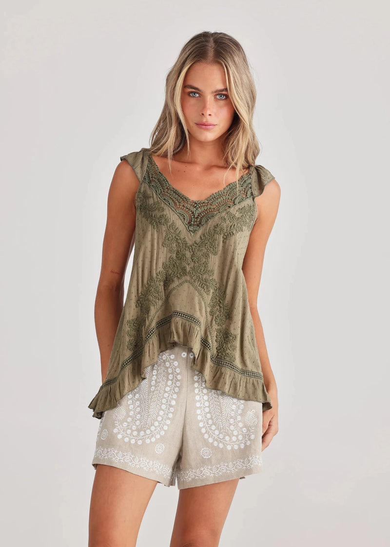 Exhale Cami - Olive