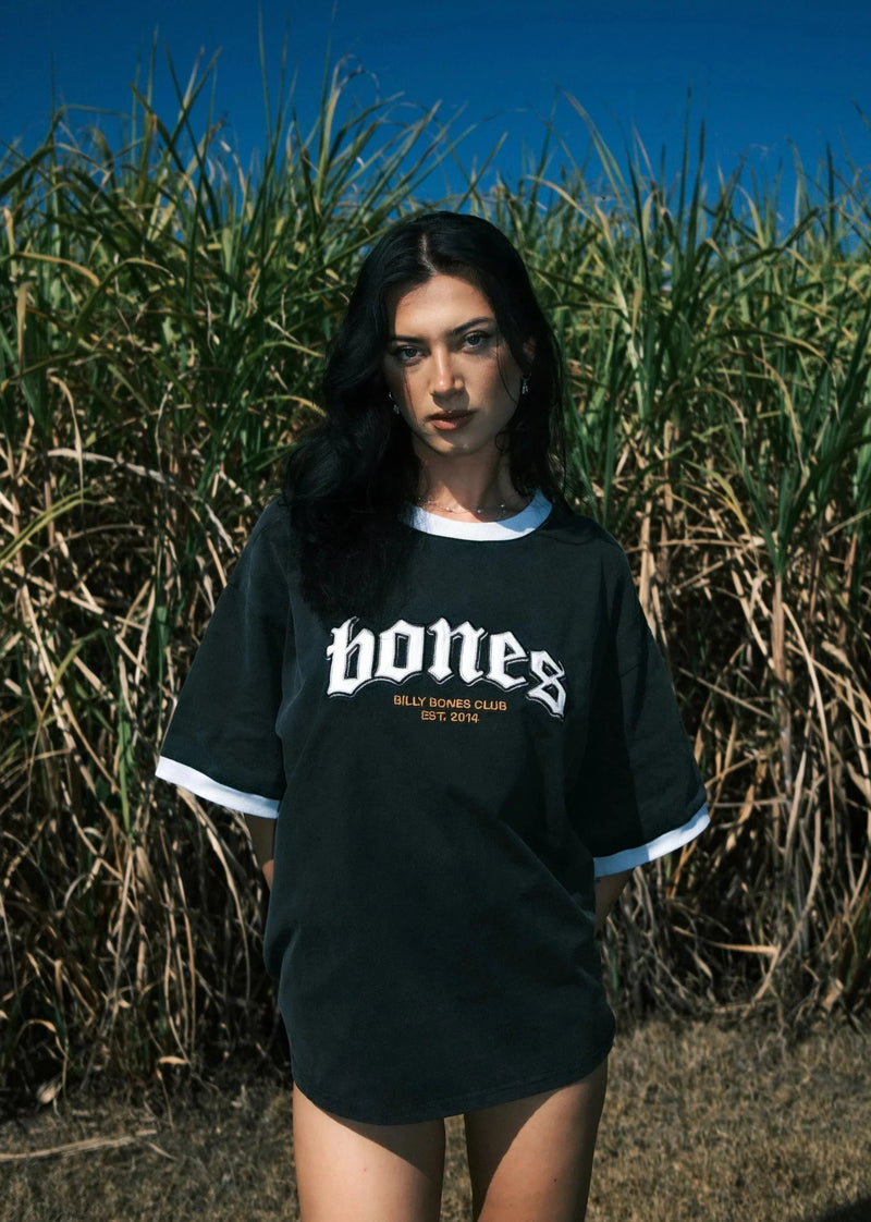 Bone Classic Ringer Tee - Black/White