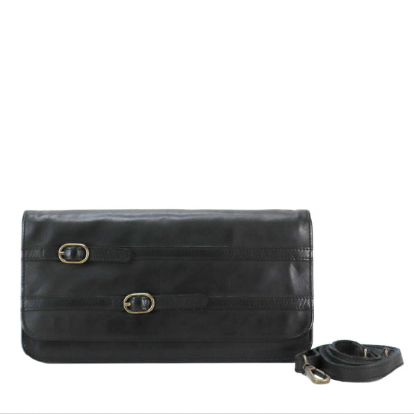 Aleks Leather Clutch - Black