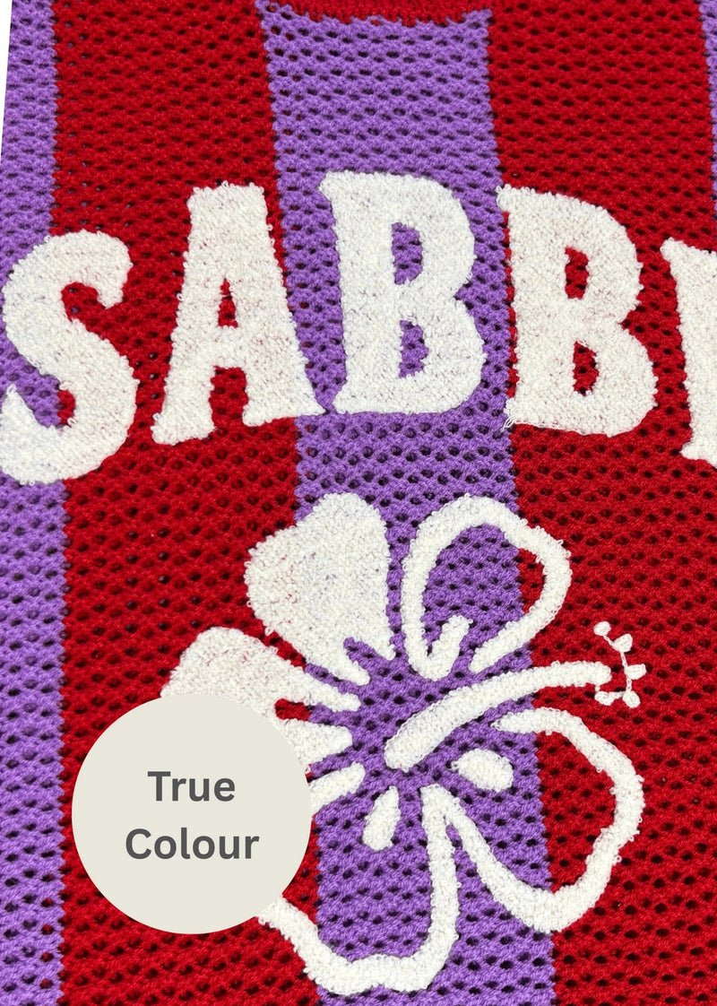 The Knit B-Ball Singlet - Red & Purple