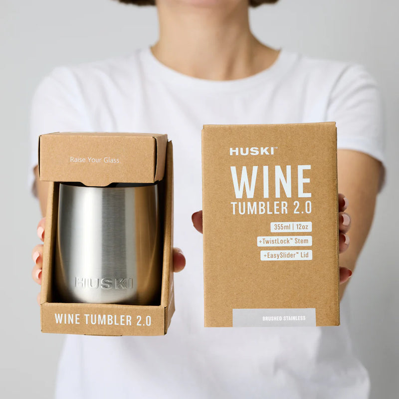 Huski Wine Tumbler 2.0 - Stone Grey