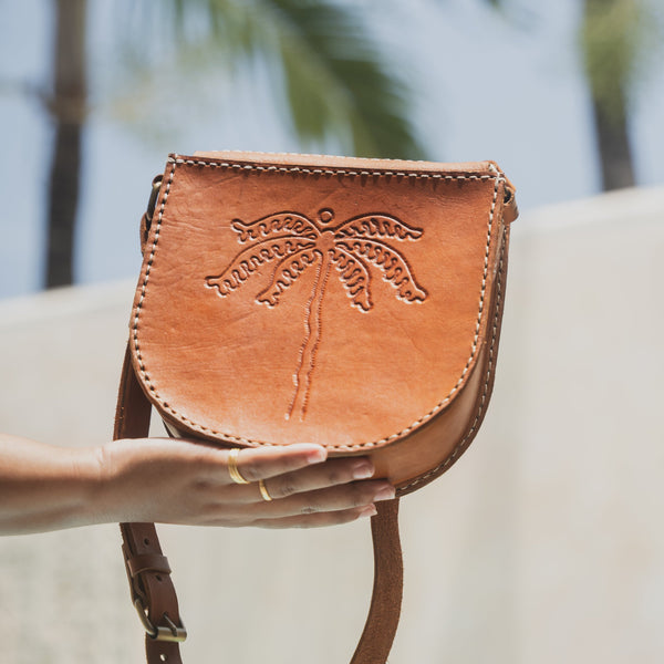 Palms Crossbody Bag - Vintage Tan