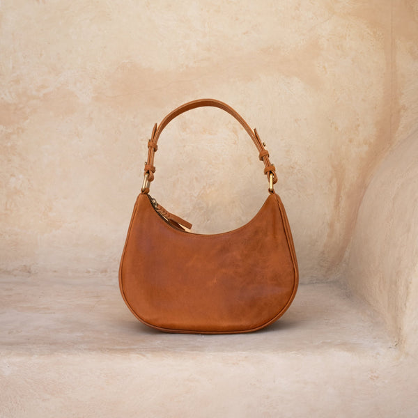 Clara Mini Shoulder - Chestnut Antique