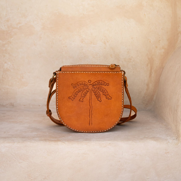 Palms Crossbody Bag - Vintage Tan