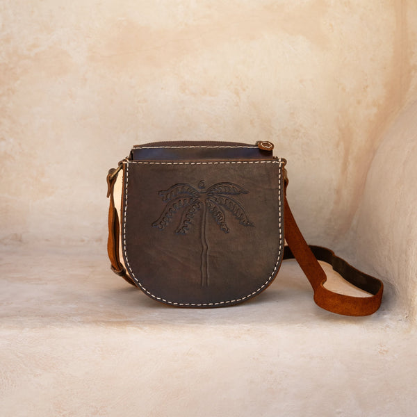 Palms Crossbody Bag - Vintage Brown