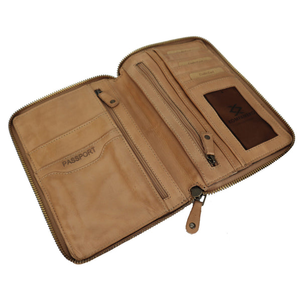 Hazen Passport Wallet - Taupe