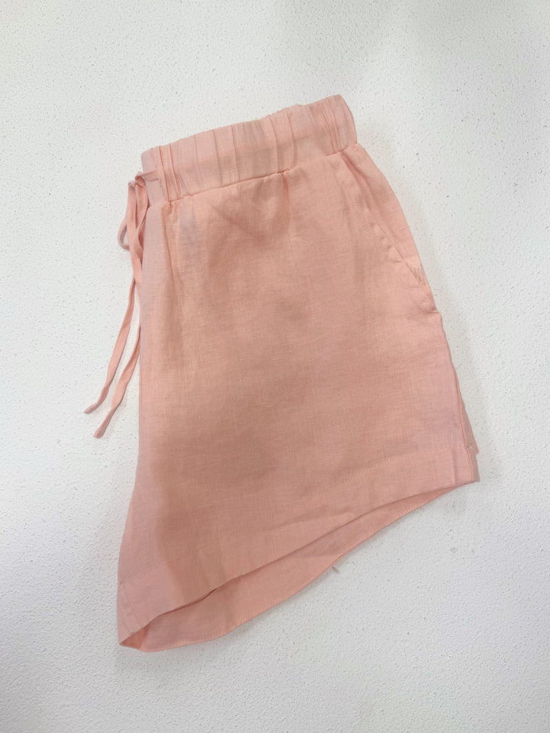 Sunday Linen Shorts - Pink